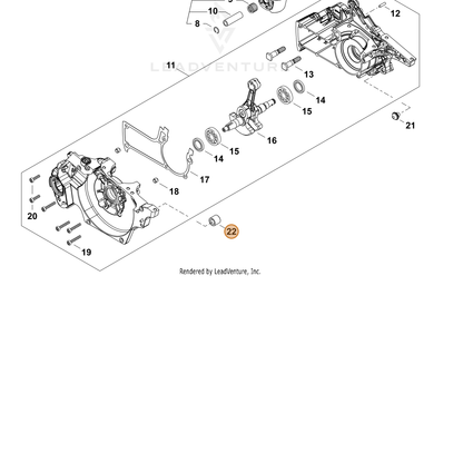 ECHO part V420005600 — IPL diagram snippet (6x zoom, amber highlight)
