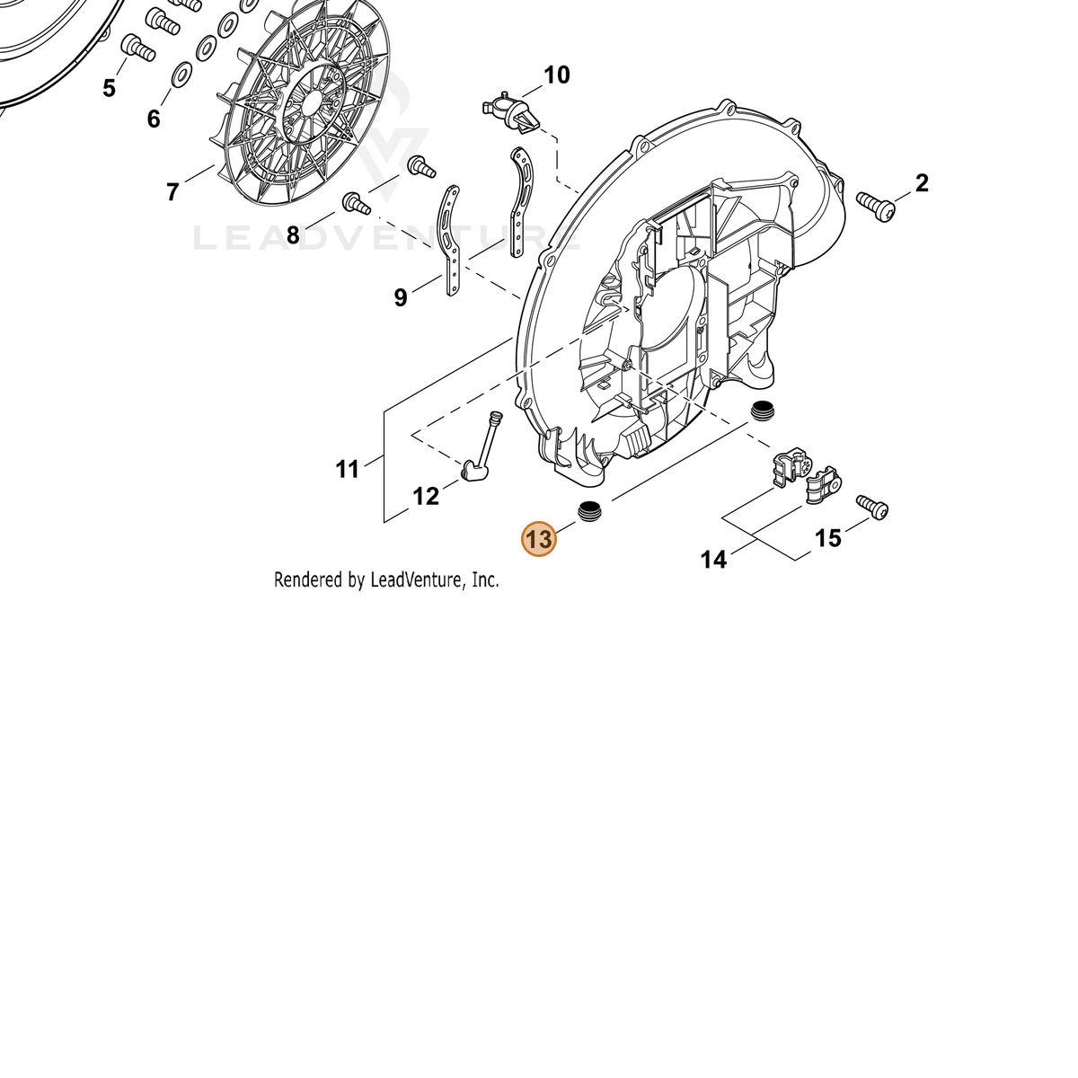 ECHO part V420005680 — IPL diagram snippet (6x zoom, amber highlight)