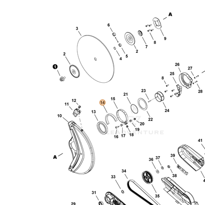ECHO part V420005710 — IPL diagram snippet (6x zoom, amber highlight)