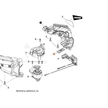 ECHO part V420005780 — IPL diagram snippet (6x zoom, amber highlight)