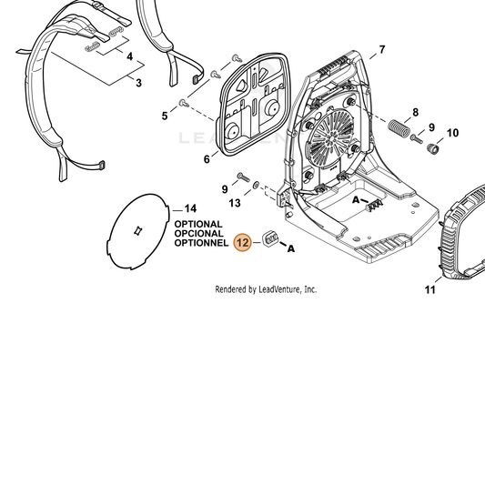 Echo part V420005890 — IPL diagram snippet (6x zoom, amber highlight)
