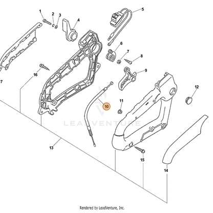 ECHO part V430000130 — IPL diagram snippet (6x zoom, amber highlight)