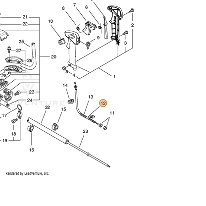 ECHO part V430000410 — IPL diagram snippet (6x zoom, amber highlight)