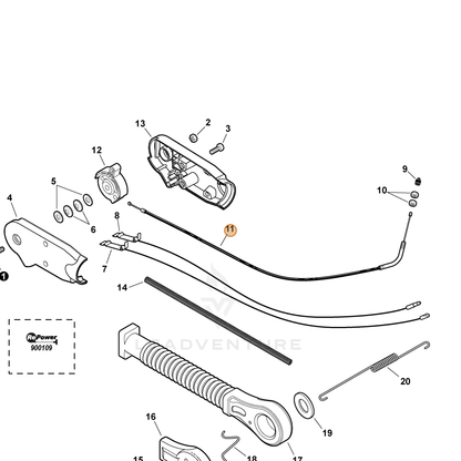 ECHO part V430000440 — IPL diagram snippet (6x zoom, amber highlight)