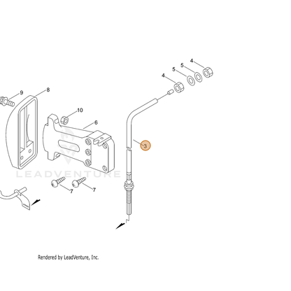 ECHO part V430001330 — IPL diagram snippet (6x zoom, amber highlight)