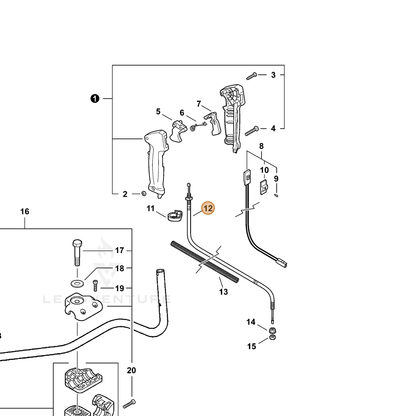 ECHO part V430002280 — IPL diagram snippet (6x zoom, amber highlight)