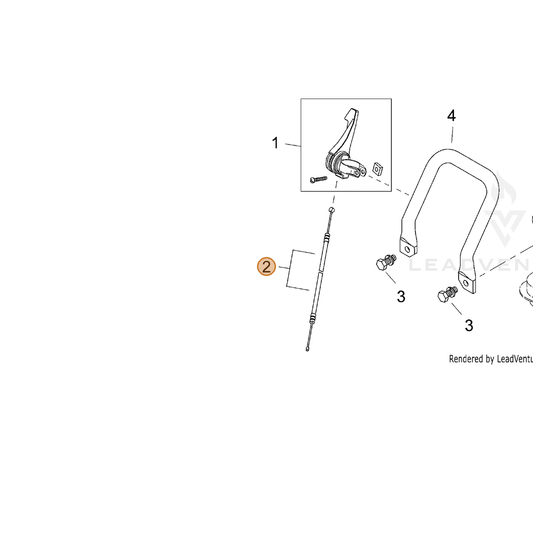 Echo part V430003260 — IPL diagram snippet (6x zoom, amber highlight)