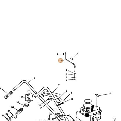 ECHO part V430004201 — IPL diagram snippet (6x zoom, amber highlight)