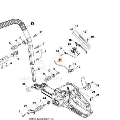 ECHO part V430005290 — IPL diagram snippet (6x zoom, amber highlight)