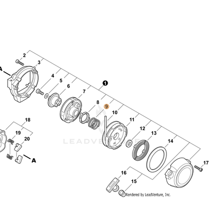 ECHO part V450000440 — IPL diagram snippet (6x zoom, amber highlight)
