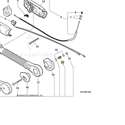 ECHO part V450000510 — IPL diagram snippet (6x zoom, amber highlight)