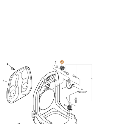 ECHO part V450000551 — IPL diagram snippet (6x zoom, amber highlight)