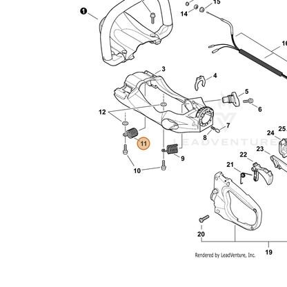 ECHO part V450000620 — IPL diagram snippet (6x zoom, amber highlight)