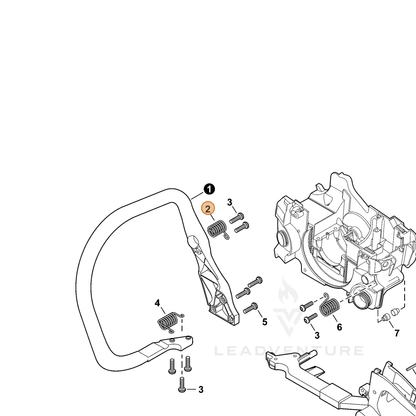 ECHO part V450000700 — IPL diagram snippet (6x zoom, amber highlight)
