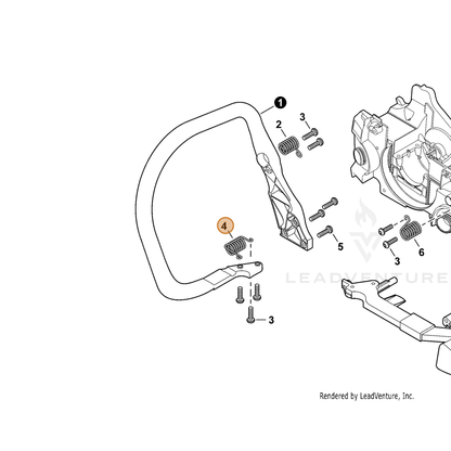 ECHO part V450000710 — IPL diagram snippet (6x zoom, amber highlight)