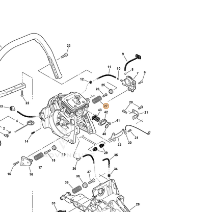 ECHO part V450000730 — IPL diagram snippet (6x zoom, amber highlight)