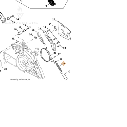 ECHO part V450000740 — IPL diagram snippet (6x zoom, amber highlight)