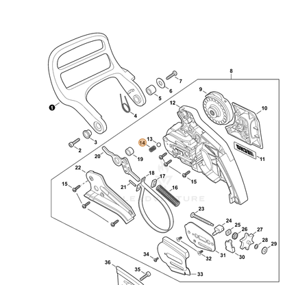 ECHO part V450001690 — IPL diagram snippet (6x zoom, amber highlight)