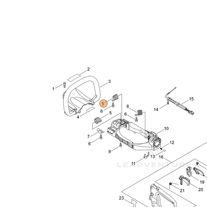 ECHO part V450001920 — IPL diagram snippet (6x zoom, amber highlight)