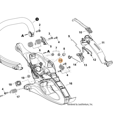 ECHO part V450002060 — IPL diagram snippet (6x zoom, amber highlight)