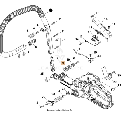 ECHO part V450002430 — IPL diagram snippet (6x zoom, amber highlight)