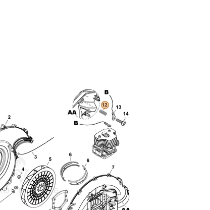 ECHO part V450002470 — IPL diagram snippet (6x zoom, amber highlight)