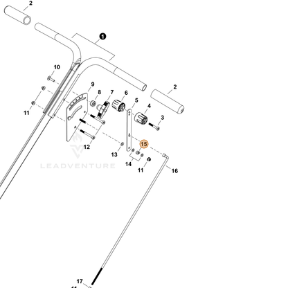 ECHO part V450002480 — IPL diagram snippet (6x zoom, amber highlight)
