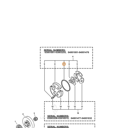 ECHO part V451000260 — IPL diagram snippet (6x zoom, amber highlight)