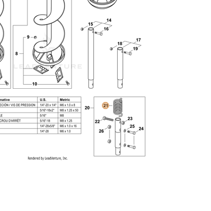 ECHO part V451000460 — IPL diagram snippet (6x zoom, amber highlight)