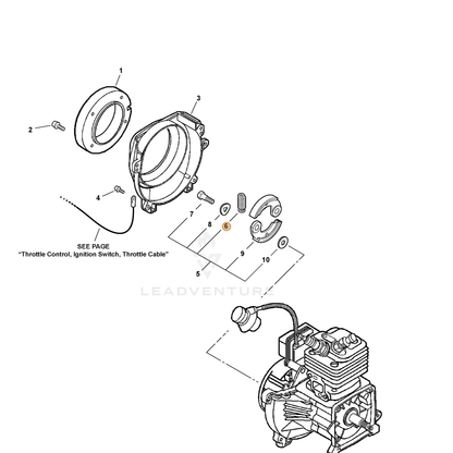 ECHO part V451000480 — IPL diagram snippet (6x zoom, amber highlight)