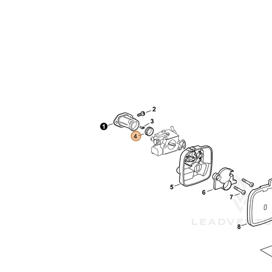 ECHO part V451001310 — IPL diagram snippet (6x zoom, amber highlight)