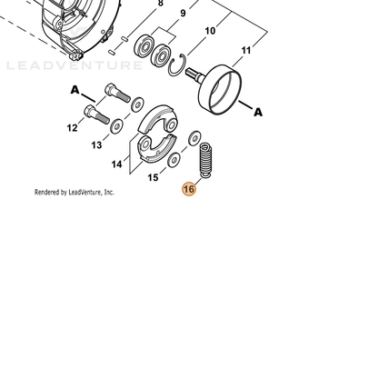 ECHO part V451001390 — IPL diagram snippet (6x zoom, amber highlight)