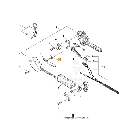 ECHO part V452000240 — IPL diagram snippet (6x zoom, amber highlight)