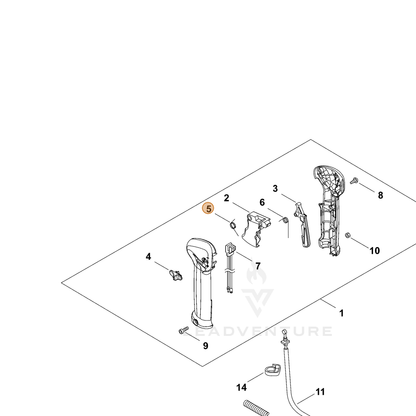 ECHO part V452000360 — IPL diagram snippet (6x zoom, amber highlight)
