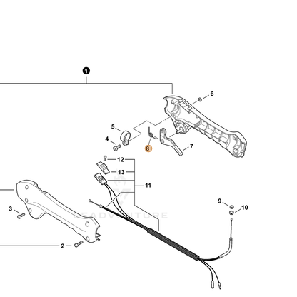 ECHO part V452000410 — IPL diagram snippet (6x zoom, amber highlight)