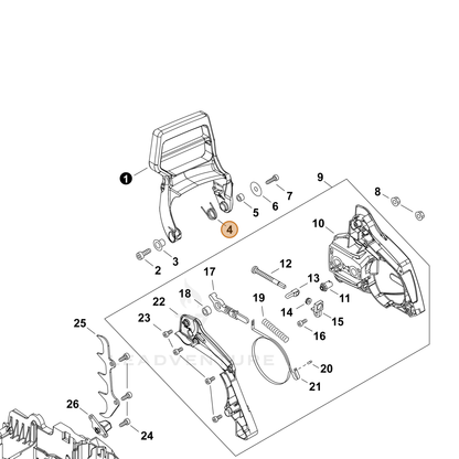 ECHO part V452001281 — IPL diagram snippet (6x zoom, amber highlight)
