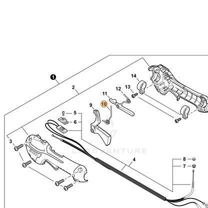 ECHO part V452001520 — IPL diagram snippet (6x zoom, amber highlight)