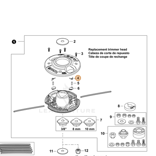 ECHO part V452001830 — IPL diagram snippet (6x zoom, amber highlight)