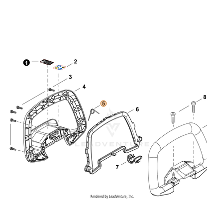 ECHO part V452002070 — IPL diagram snippet (6x zoom, amber highlight)