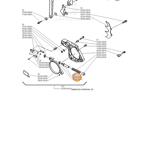 Echo part V456000180 — IPL diagram snippet (6x zoom, amber highlight)