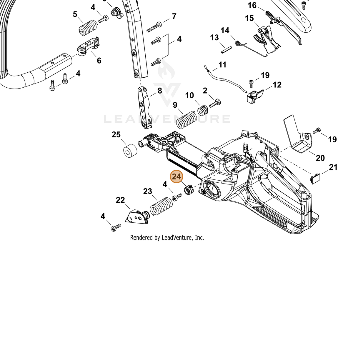 ECHO part V456000430 — IPL diagram snippet (6x zoom, amber highlight)