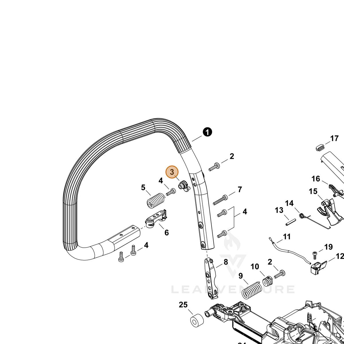 ECHO part V456000460 — IPL diagram snippet (6x zoom, amber highlight)