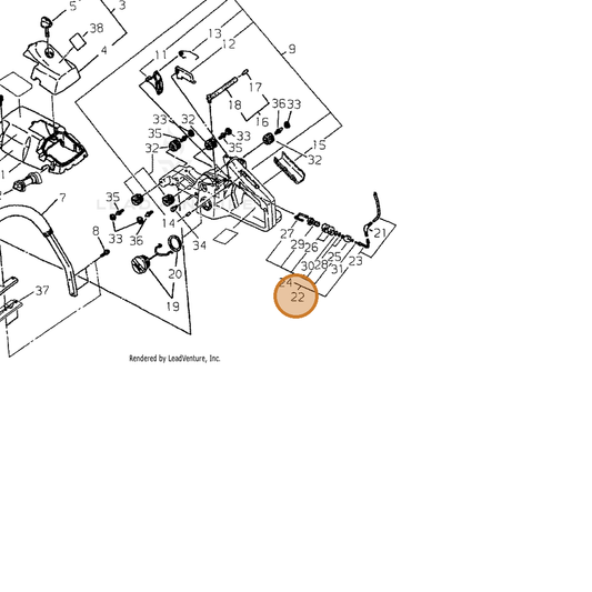 Echo part V470001252 — IPL diagram snippet (6x zoom, amber highlight)