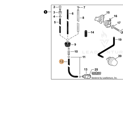 ECHO part V470001951 — IPL diagram snippet (6x zoom, amber highlight)