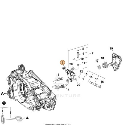 ECHO part V470002171 — IPL diagram snippet (6x zoom, amber highlight)
