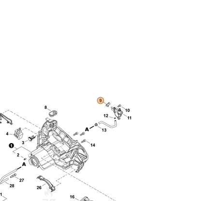 ECHO part V470002400 — IPL diagram snippet (6x zoom, amber highlight)