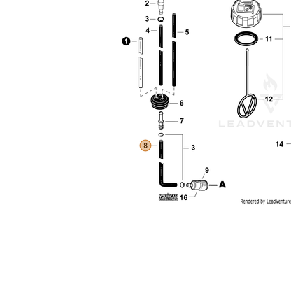 ECHO part V470002460 — IPL diagram snippet (6x zoom, amber highlight)
