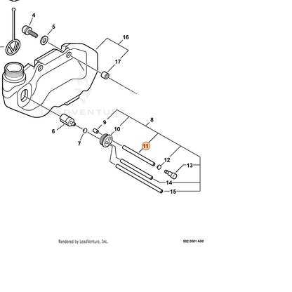 ECHO part V471000150 — IPL diagram snippet (6x zoom, amber highlight)