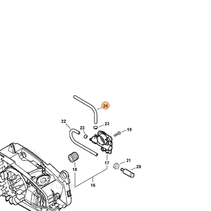 ECHO part V471000761 — IPL diagram snippet (6x zoom, amber highlight)
