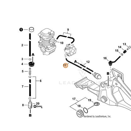 ECHO part V471001281 — IPL diagram snippet (6x zoom, amber highlight)
